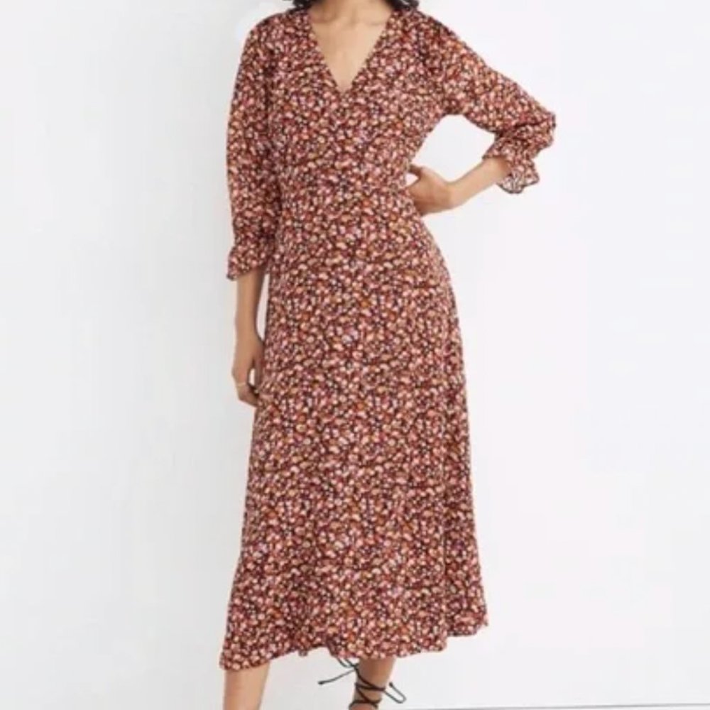 Madewell floral midi dress